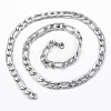 Non-Tarnish Trendy Men's Figaro Chain Necklaces NJEW-L450-06D-2