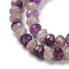 Natural Amethyst & Strawberry Quartz Beads Strands G-K380-A39-04-4