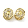 Rack Plating Brass Micro Pave Cubic Zirconia Beads KK-I718-38G-1