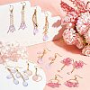 SUNNYCLUE DIY Flower Long Dangle Earring Making Kits DIY-SC0019-65-4