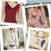 Gorgecraft 4 Pairs 2 Style Polyester Embroidery Flower Lace Appliques DIY-GF0009-08-5