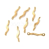 Ion Plating(IP) 304 Stainless Steel Links Connector Charms X-STAS-Q323-08G-1