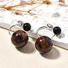 Alloy & 925 Sterling Silver & Resin Stud Earrings EJEW-Q013-10A-5