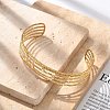 304 Stainless Steel Cuff Bangles for Women BJEW-B108-15G-2