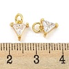 Brass Cubic Zirconia Pendant KK-G490-30G-3