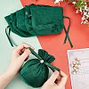  Velvet Jewelry Bags with Drawstring & Plastic Imitation Pearl TP-NB0001-20B-3