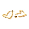 Ion Plating(IP) 304 Stainless Steel Heart Stud Earrings EJEW-E286-12G-2