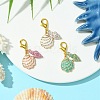 3Pcs Alloy Enamel Pendant Decorations HJEW-JM02980-2