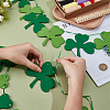4 Bag Felt Clover Hanging Banner for Saint Patrick's Day Decoration AJEW-CY0002-43-3
