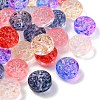 35Pcs Transparent Spray Painted Glass Beads GLAA-YW0001-61-3