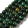 Grade AB+ Dyed Natural Tiger Eye Beads Strands X-G-G102-A01-03-1