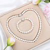 Natural Freshwater Pearl Beaded Necklace & Bracelets Sets for Women WGE4EAE-05-1