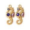 304 Stainless Steel Enamel Pendants STAS-Z193-13G-07A-1