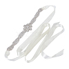 Alloy Crystal Rhinestone Flower Bridal Belt AJEW-WH0258-594-1