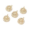 Brass Micro Pave Cubic Zirconia Pendants ZIRC-G157-03H-01G-3