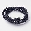 Natural Black Agate Beads Strands G-D543-4mm-2