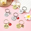 Alloy Enamel & 201 Stainless Steel Keychain KEYC-YW00091-01-4