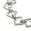 Non-Tarnish 304 Stainless Steel Rhombus Link Chains Bracelets for Men & Women BJEW-D042-03P-2