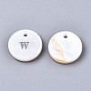 Natural Freshwater Shell Pendants SHEL-Q018-01A-W-P-2