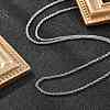 2mm Rack Plating Brass Rope Chain Necklaces for Women Men MAK-L044-59P-3