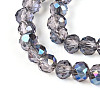 Electroplate Transparent Glass Beads Strands LS-EGLA-N054-T4mm-A01-3