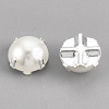 ABS Plastic Imitation Pearl Shank Buttons BUTT-T002-7mm-01S-2