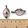 Natural Rose Quartz Horse Eye Pendants G-F766-01AS-03-3