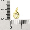 Letter Brass Micro Pave Clear Cubic Zirconia Pendants KK-K354-06G-O-3