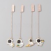 Space Theme Alloy Enamel Astronaut Pendant Bookmarks AJEW-WH0314-111-1