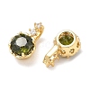 Brass Micro Pave Cubic Zirconia Fold Over Clasps KK-H526-14G-3