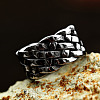 Knitted Textured 304 Stainless Steel Finger Rings FS-WG9203F-14-2