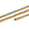 100M Segment Dyed Round Nylon & PET & Polyester Metallic Braided Cord OCOR-N009-01B-2