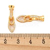925 Sterling Silver Micro Pave Clear Cubic Zirconia Fold Over Clasps STER-U001-06G-3