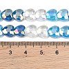 Electroplate Transparent Glass Beads Strands GL-CBADAFE-01E-5