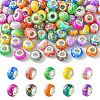 100Pcs 10 Colors Opaque Resin European Beads RPDL-CJ0001-07-3