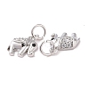 Brass Micro Pave Cubic Zirconia Charms KK-G418-02P-3