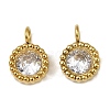 304 Stainless Steel Micro Pave Cubic Zirconia Charms STAS-K302-01D-G-1