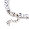 Classic Cubic Zirconia Tennis Bracelet BJEW-G639-01B-P-4