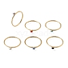 304 Stainless Steel Rhinestone Finger Rings for Women SA-CBAB767-26B-G-4