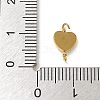 Ion Plating(IP) 304 Stainless Steel Enamel Heart Connector Charms STAS-G351-08G-03-3