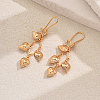 Elegant Brass Heart Tassel Hoop Earrings MS0806-5