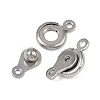 304 Stainless Steel Snap Clasps STAS-K311-03P-2