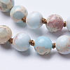 Natural Regalite/Imperial Jasper/Sea Sediment Jasper Beaded Necklaces X-NJEW-P202-36-A04-2