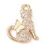 Brass with Clear Cubic Zirconia Charms KK-N256-25B-G-1