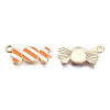 Light Gold Plated Alloy Pendants ENAM-T009-38A-1