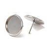 201 Stainless Steel Stud Earring Settings SA-CBAB174-01P-C-2