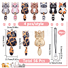 DIY Cat Alloy Enamel Pendants Mobile Straps Making Kit DIY-SC0025-53-2