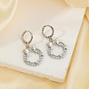 Elegant Brass Clear Cubic Zirconia Bowknot Hoop Earrings UQ7688-3