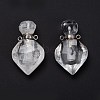 Natural Quartz Crystal Perfume Bottle Pendants G-D058-11P-03-3