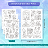 4 Sheets 11.6x8.2 Inch Stick and Stitch Embroidery Patterns DIY-WH0455-110-2